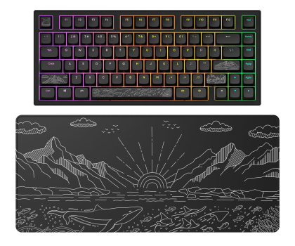 Klawiatura  przewodowa Dark Project ALU Terra Nostra Black Wired + podkładka